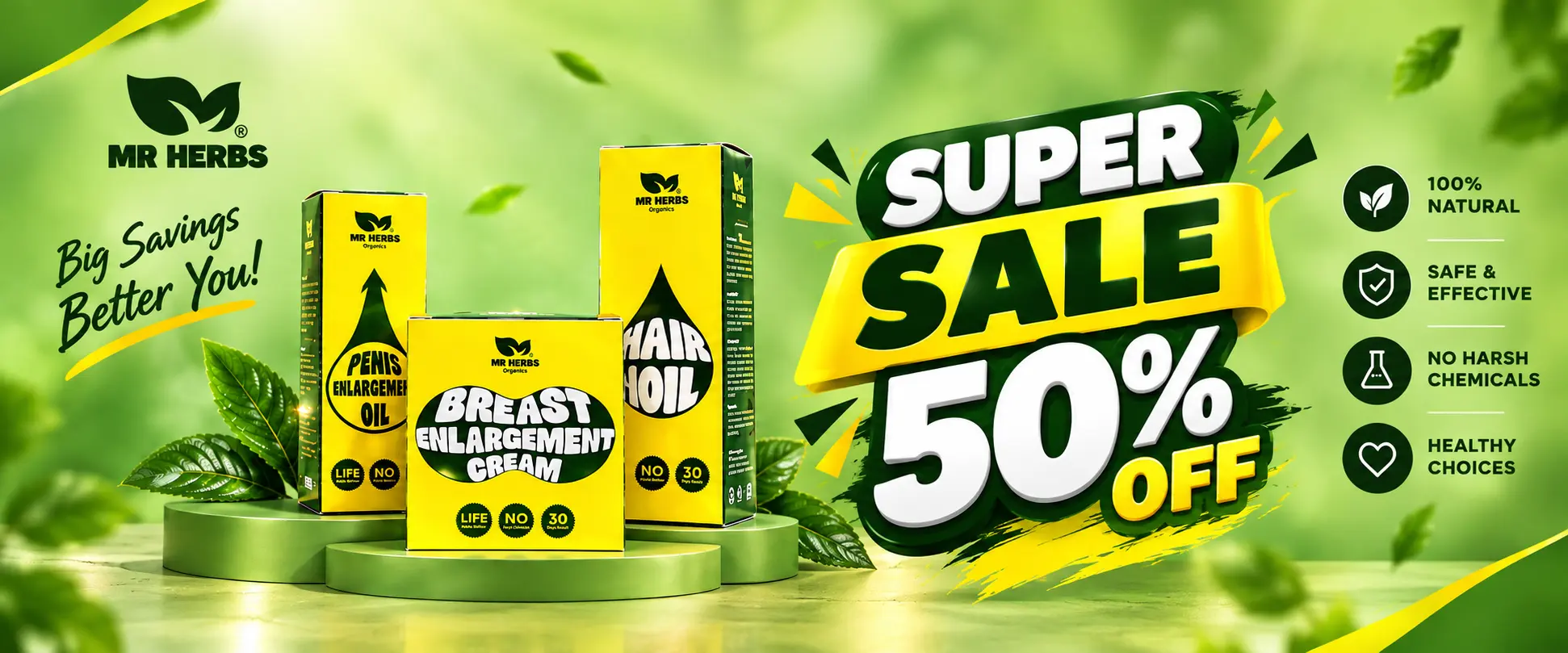MR Herbs Super Sale Banner